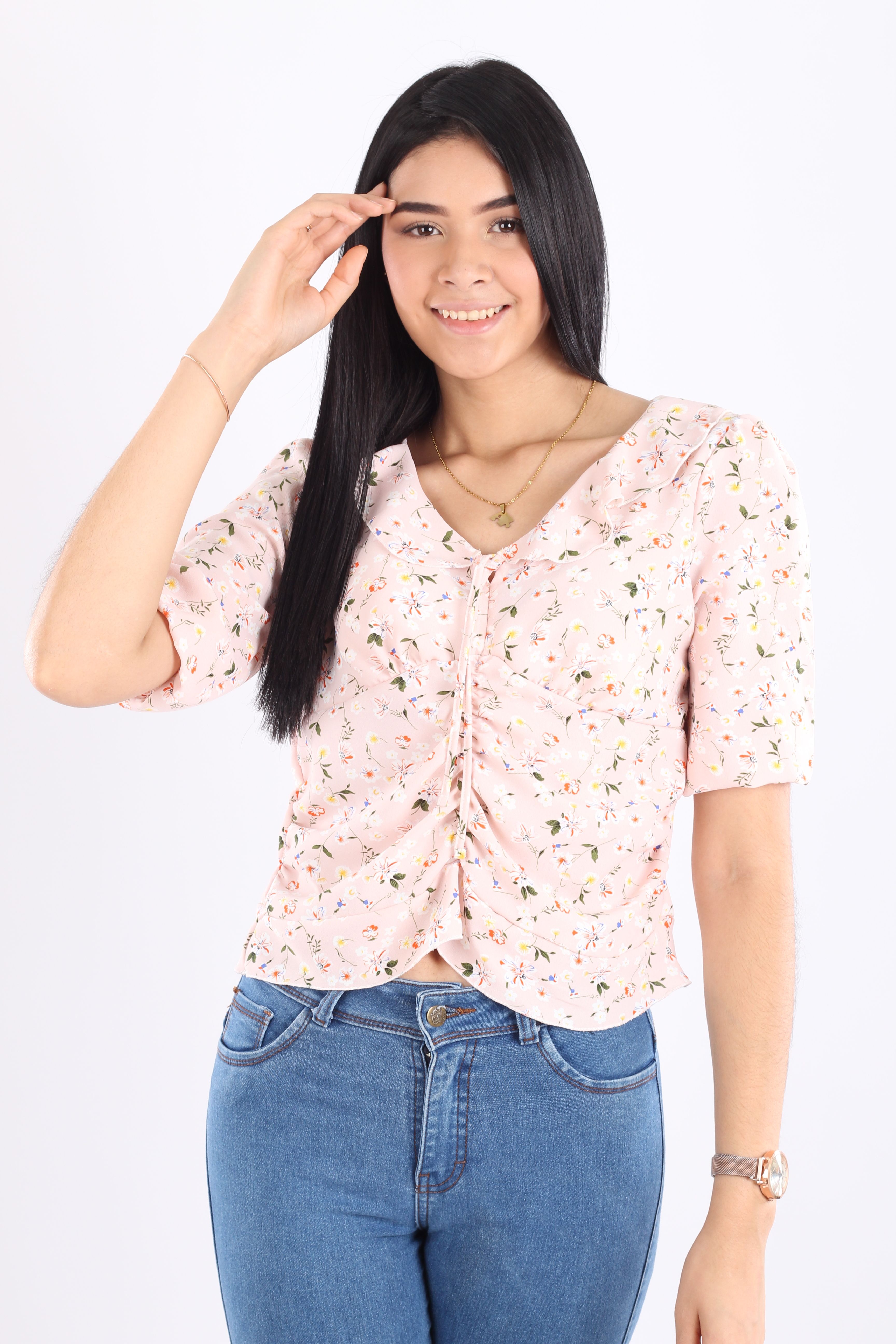 Cropped Bege Estampado