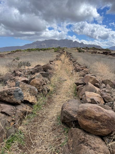 Rocky mountain trail winding through cloud — photo by Petra Nesti on Pexels