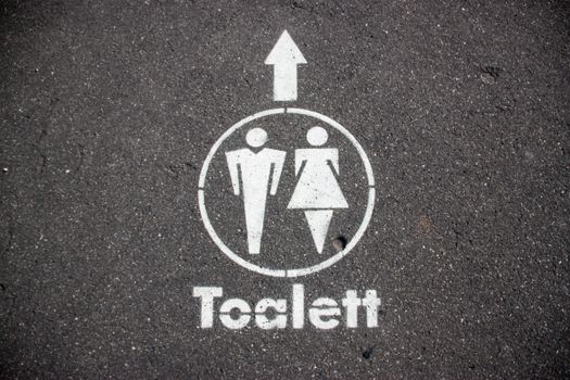 Pictograph of Public Toilet on the Street