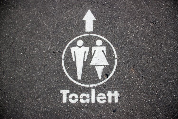 Pictograph Of Public Toilet On The Street