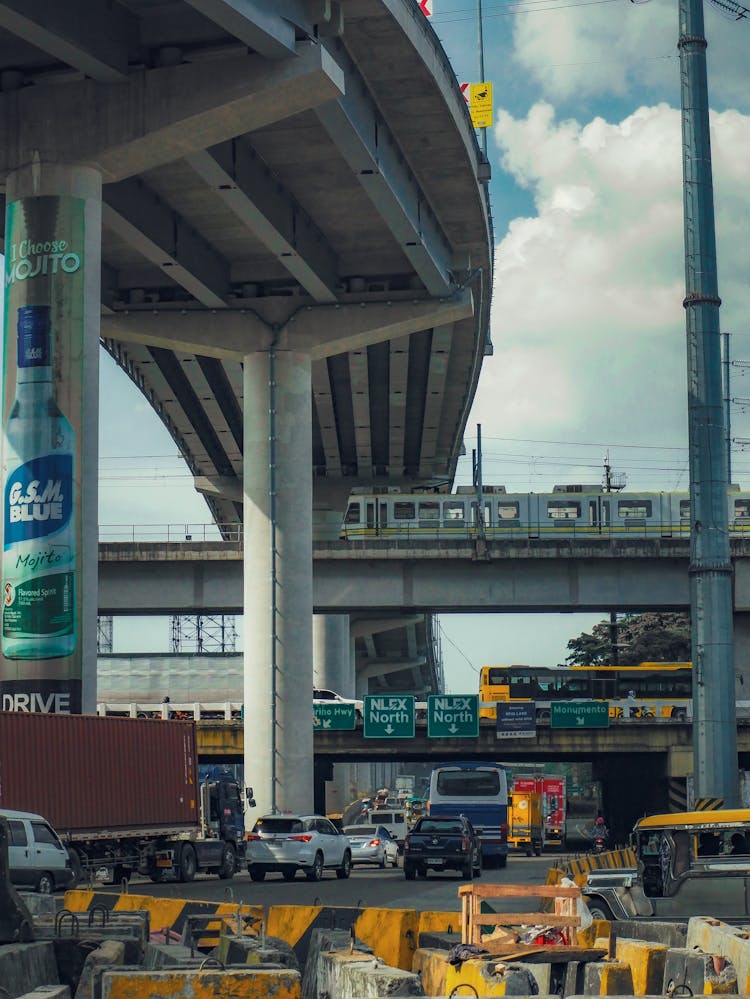 Concrete Barriers On The Road