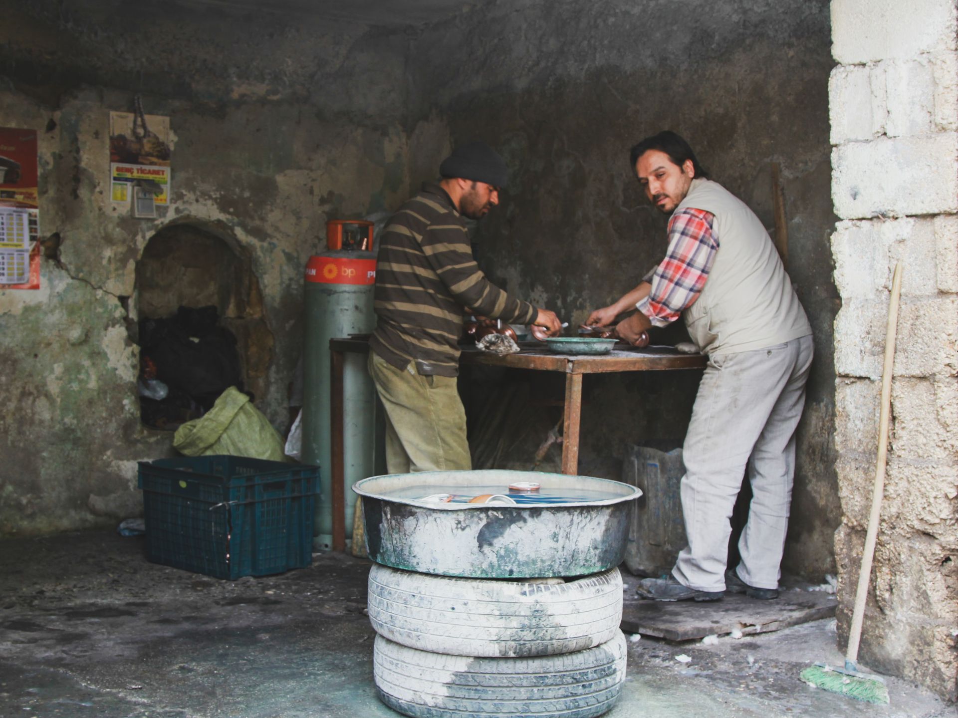 Men Working in Tin Plating Workshop