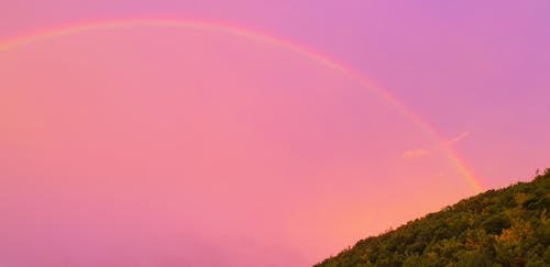 Immagine gratuita di arcobaleno, arcobaleno al tramonto, cielo al tramonto