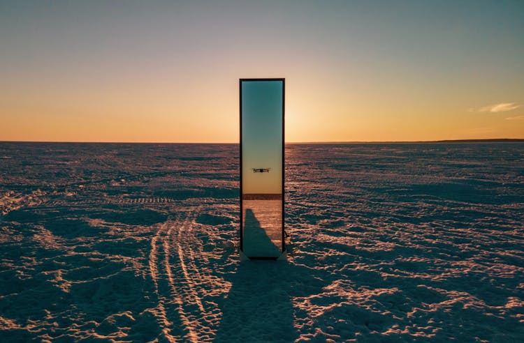 Reflection Of A Drone On Mirror