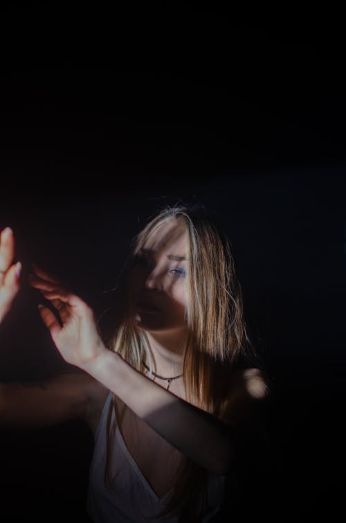 Woman With Shadows on Face