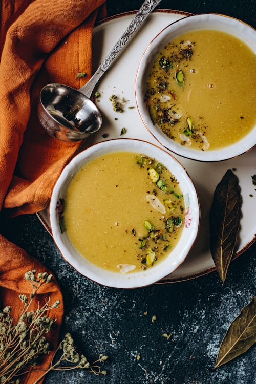 Cream Soup with Herbs for Two