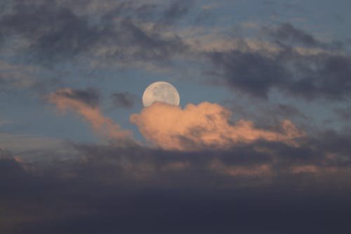 Moon on Cloudy Sky