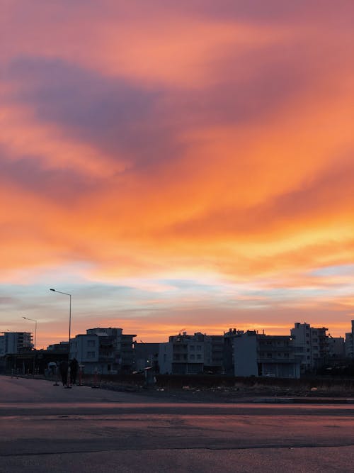 Orange Sky over Buildings