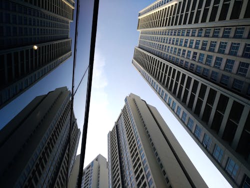 Free Low Angle Shot of High Rise Buildings Stock Photo