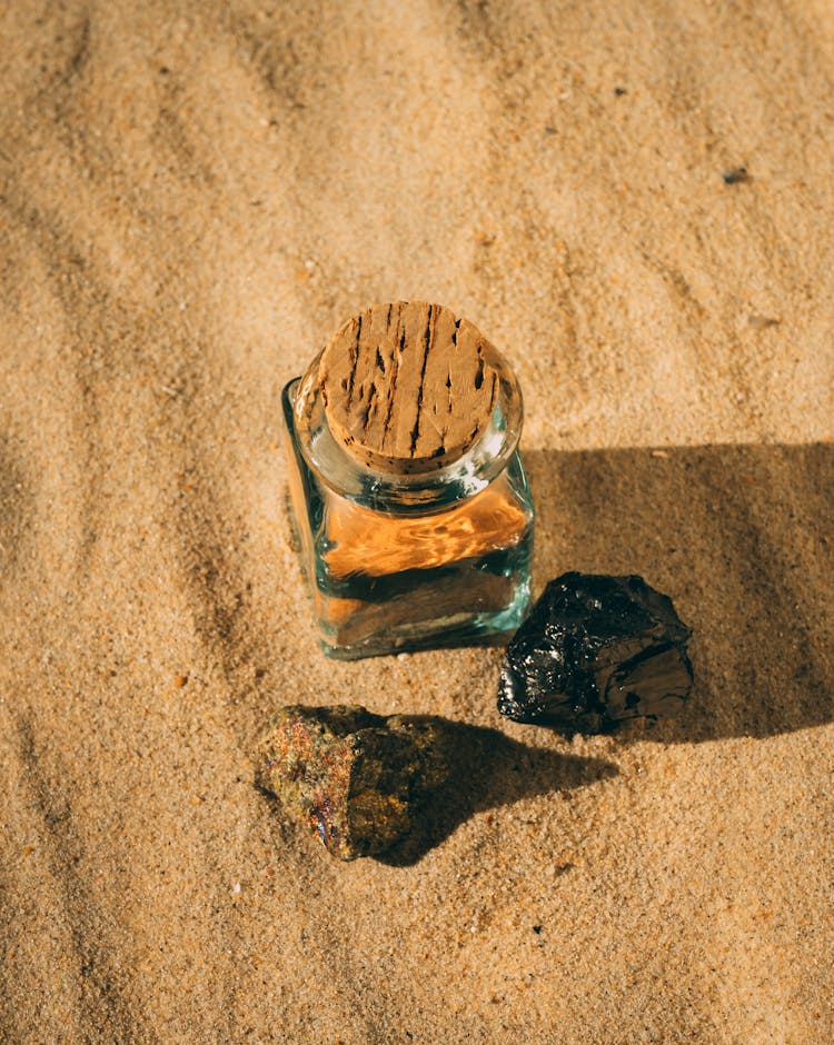 Cork Seal On A Small Bottle