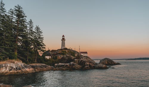 Lighthouse during an Afterglow 