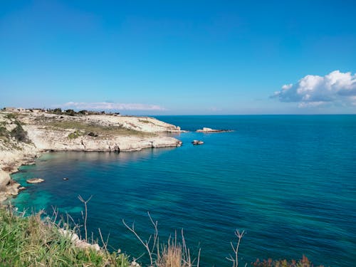 grátis Foto profissional grátis de à beira-mar, água, céu azul Foto profissional