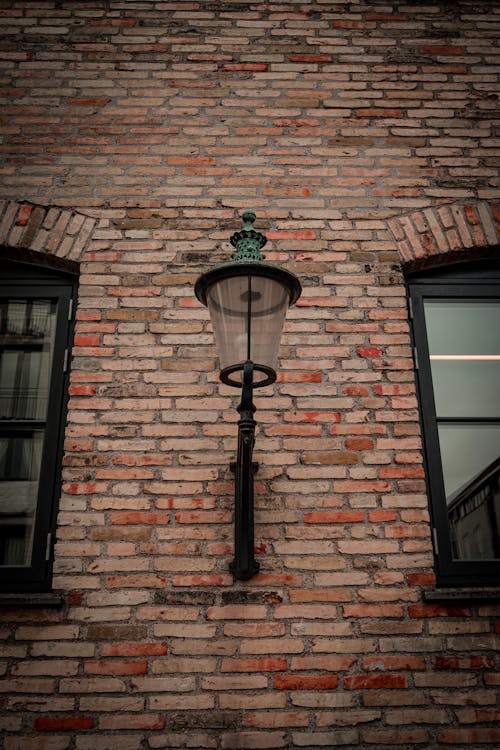Lantern on Bricks Wall