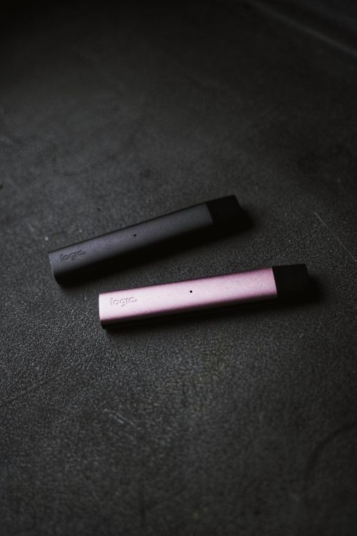 Pink and black vape devices