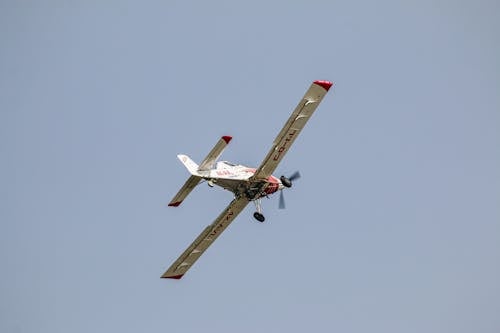 Foto profissional grátis de aeronave, pilotar avião, tomada de ângulo baixo