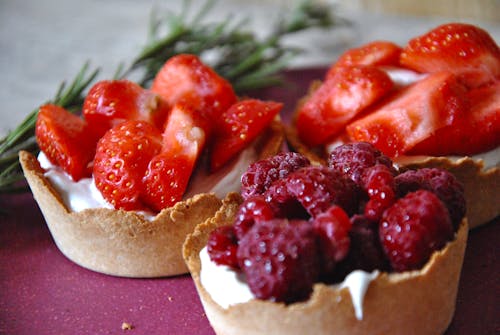 딸기, 라즈베리, 비건 채식의 무료 스톡 사진