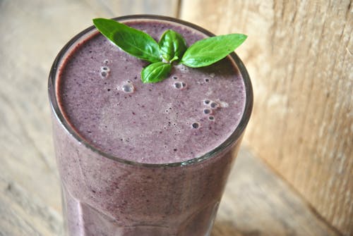 Free stock photo of basil, purple, smoothie