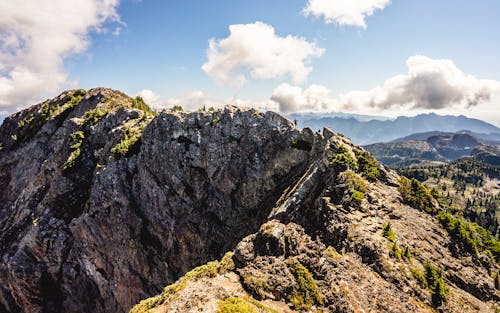 Aerial Photography of Mountains under the Cloudy Sky 