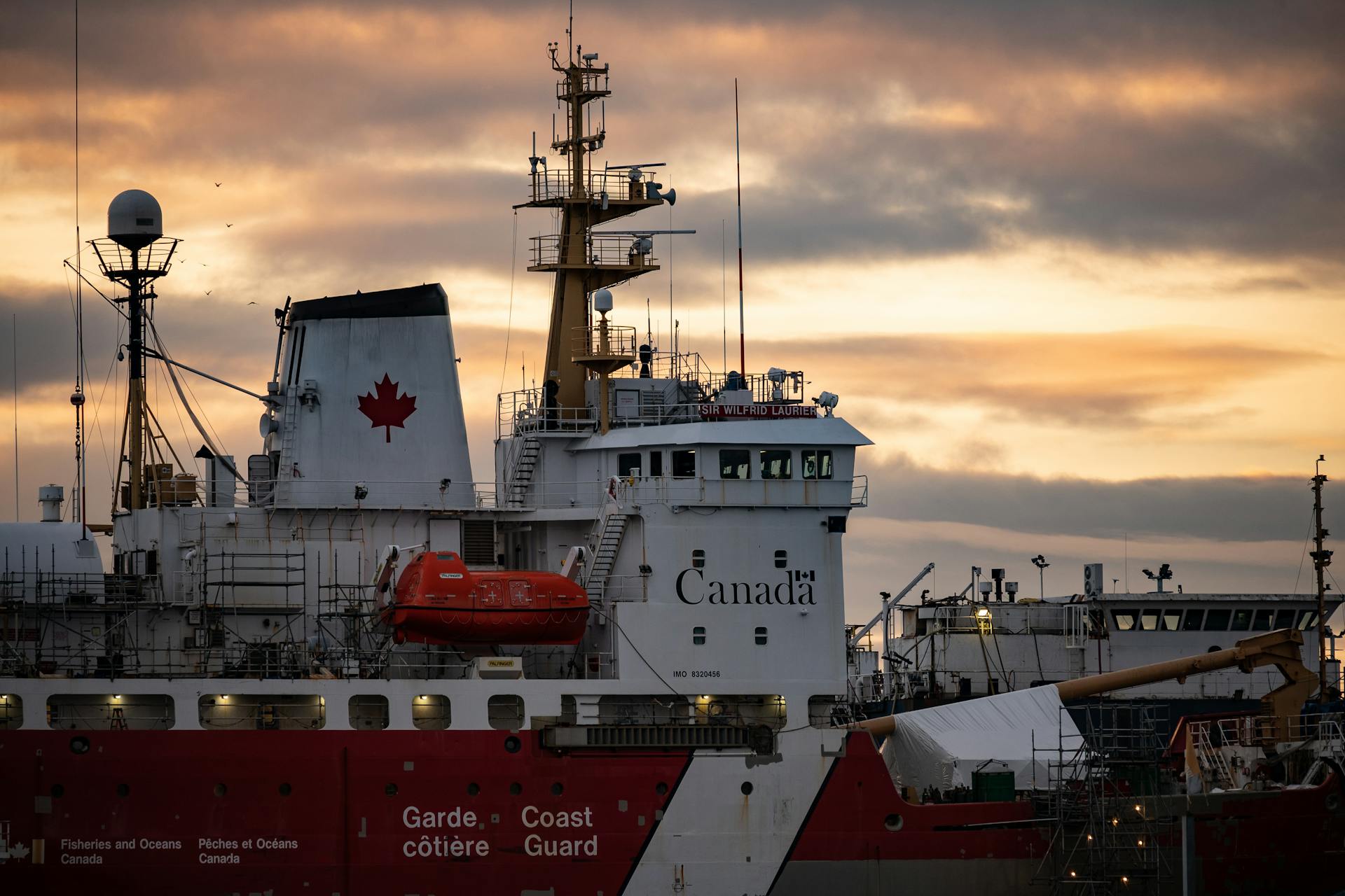 Close-up of a Canadian Coast Guard Ship