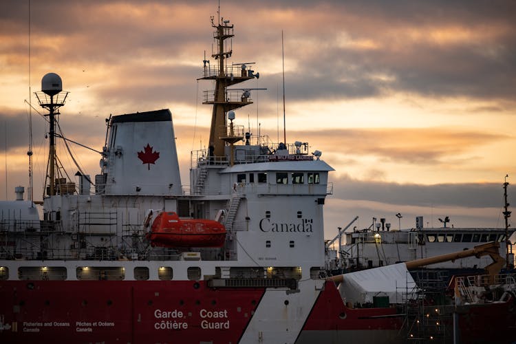 Close-up Of A Canadian Coast Guard Ship