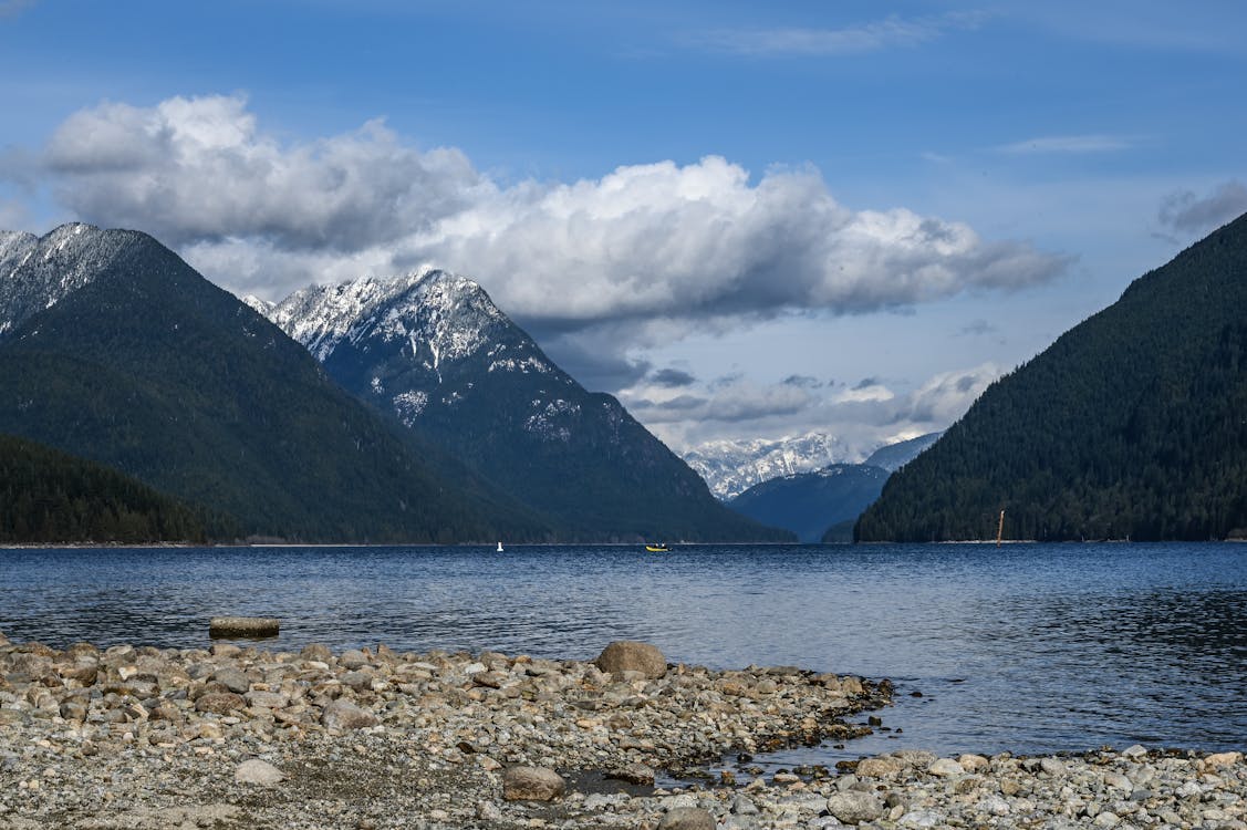 The Alouette Lake Between Mountains in British Columbia Canada