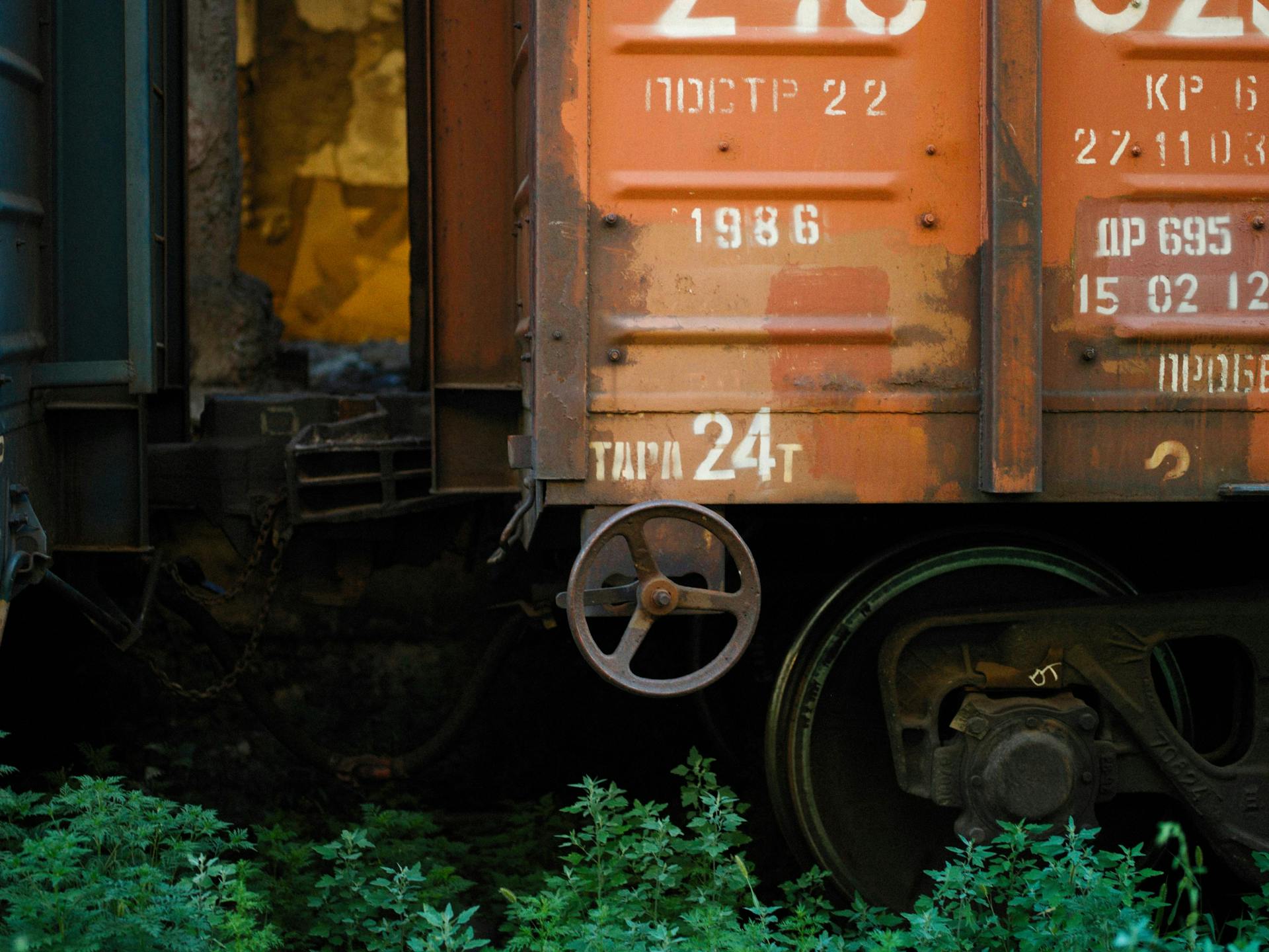 Wheel on Train Wagon