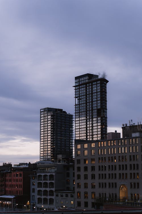 City Building under the Cloudy Sky