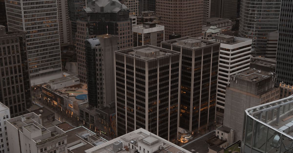 Building Shot Drone Shot of Buildings in a City · Free Stock Photo