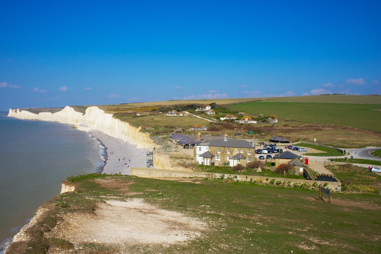 Drone Shot Of Eastbourne Coast