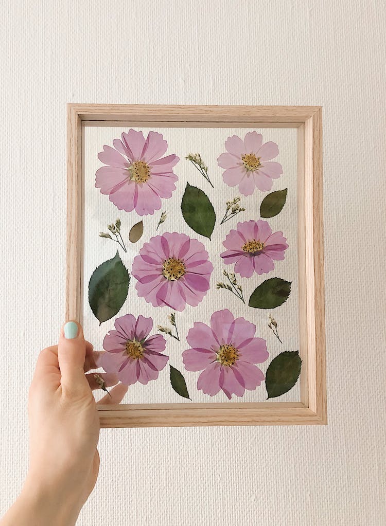 Dried Flowers On A Frame 