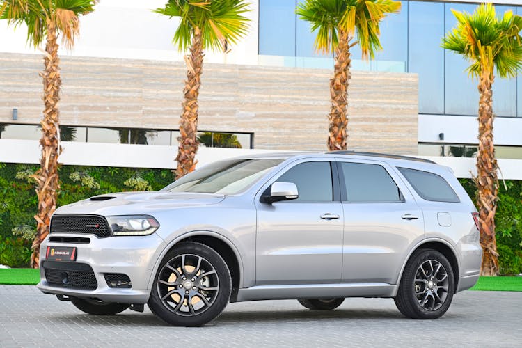 Dodge Durango Parked Near Palm Trees