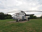 Helicopter parked in a Heliport
