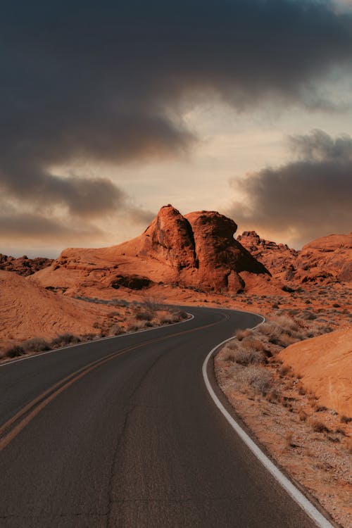 A Winding Road in the Desert 