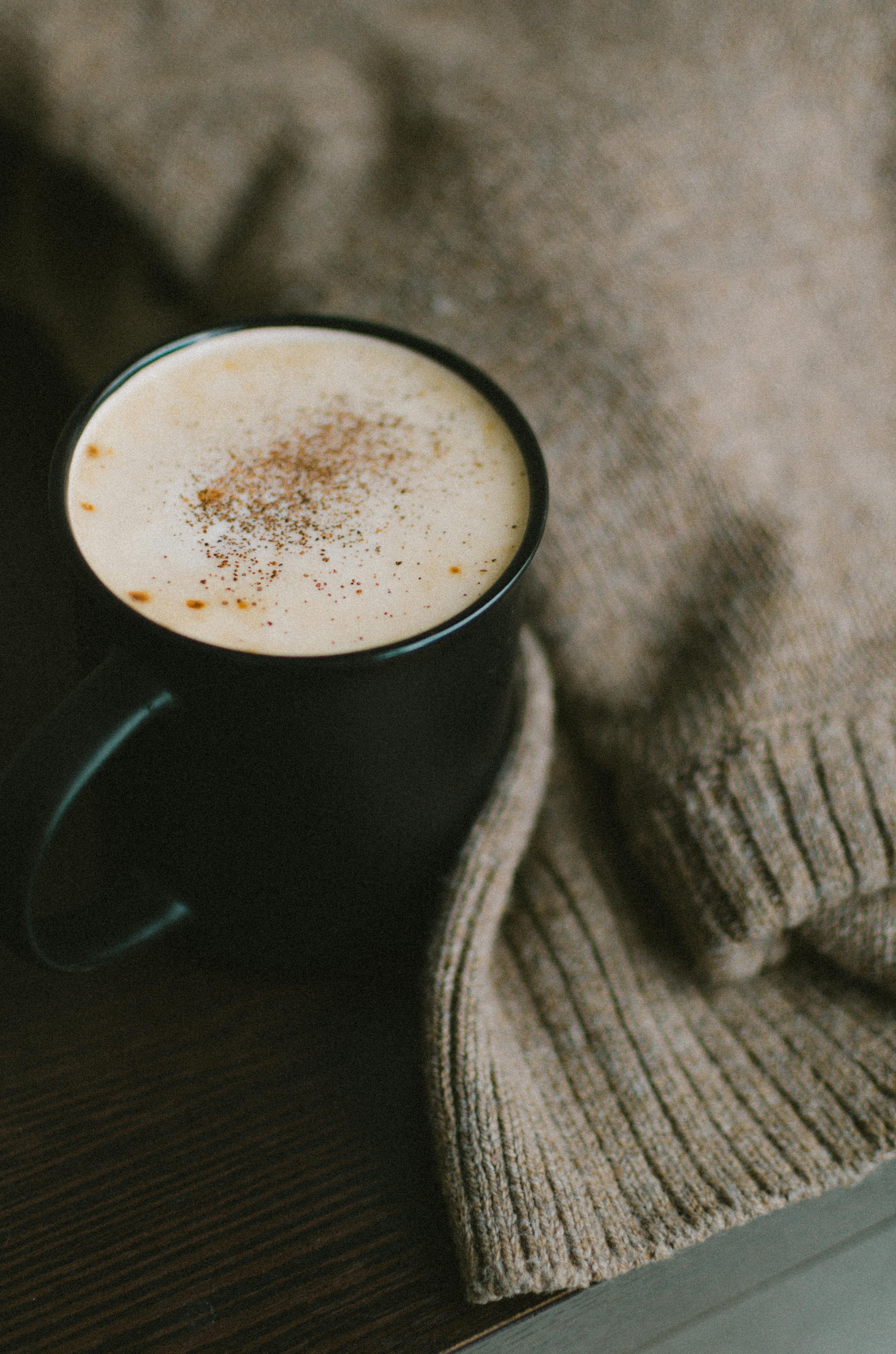 Chocolate Cappuccino Time.Cup Of Coffee Stock Photo, Picture and