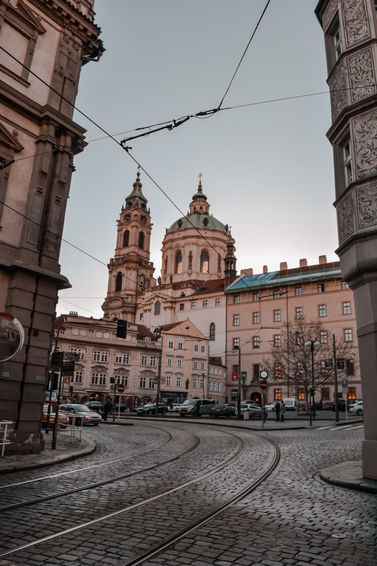 The View Of The Buildings And The Church Of St. Nicholas In Prague