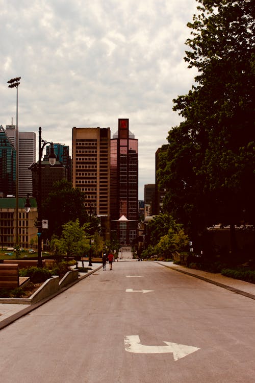 Empty Road Near Buildings