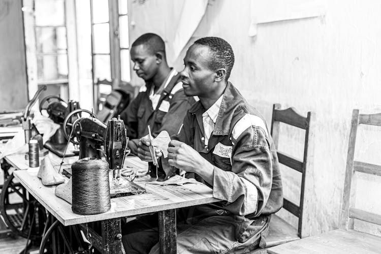 Men Working With Sewing Machines