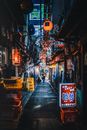 Illuminated Alley of Shinjuku at Night