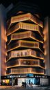 Modern Office Building in Shinjuku at Night