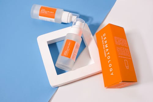 Skincare Products in Orange Packaging