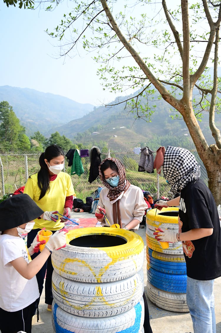 Young People On A Volunteer Work 