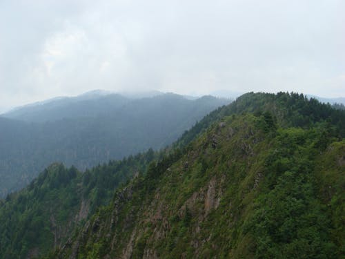 Green Mountains Under the Cloudy Sky
