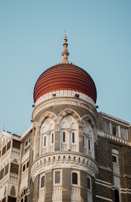 Low Angle Shot of Taj Mahal 