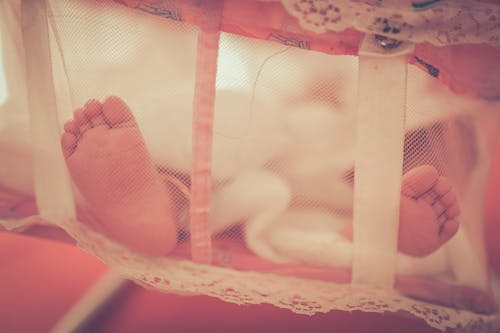 Free stock photo of baby, baby foot, cradle