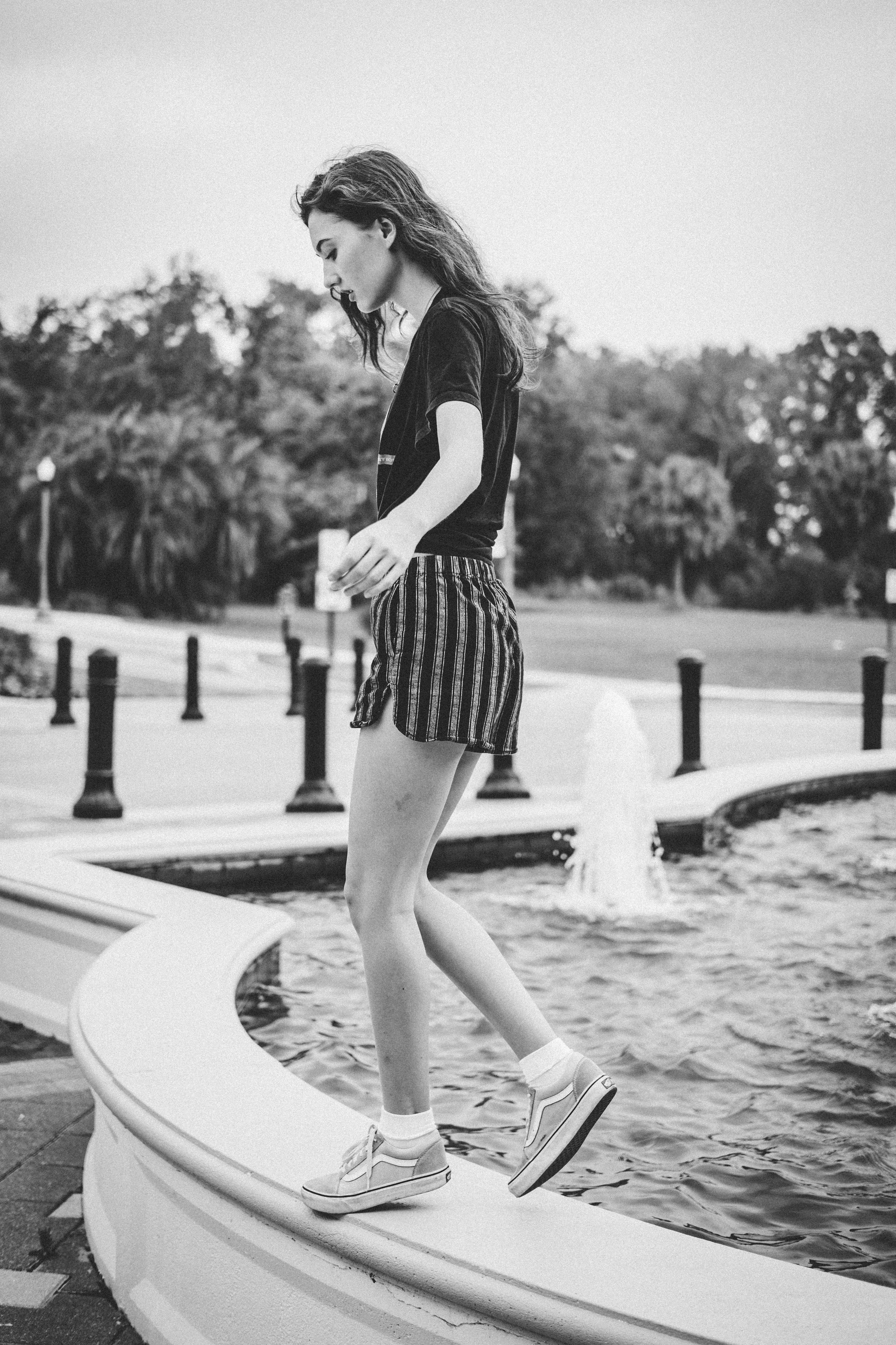 Black and White Photo of a Woman · Free Stock Photo