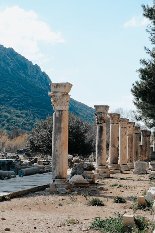 Foto profissional grátis de ancião, arqueologia, colunas