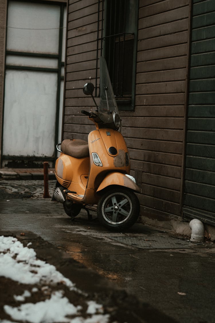 Retro Yellow Scooter