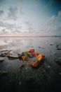 Litter Waste on Sand
