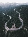 Aerial View of Green Trees and Mountains