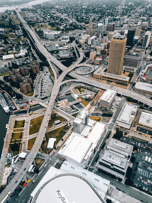 Aerial View of City Buildings